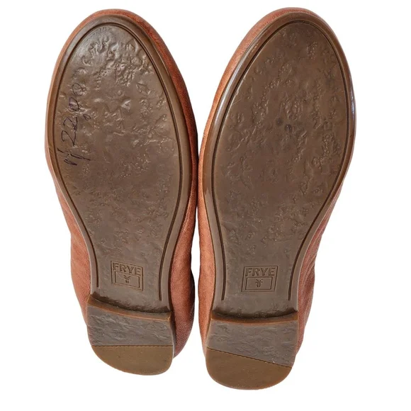 FRYE NWOB Carson Brown Leather Ballet Flats Size 9 - Picture 6 of 6